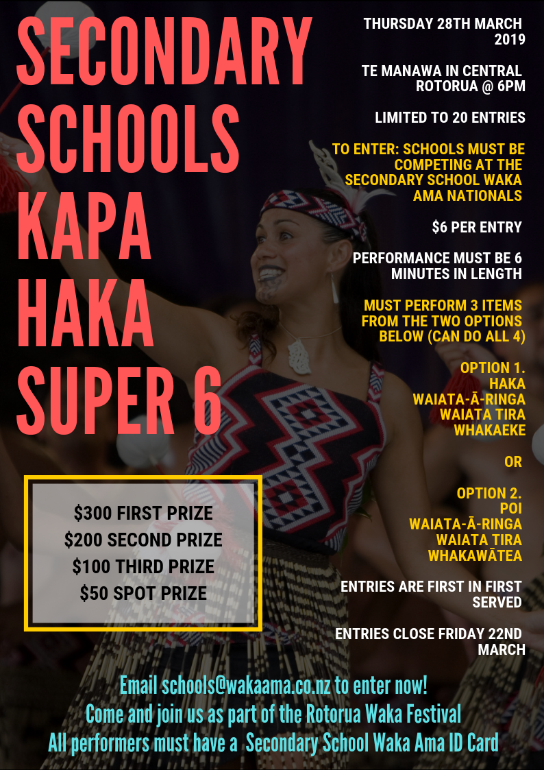 SECONDARY SCHOOLS 2019: Hoea ki Mokoia Secondary School Race & Kapa Haka Super 6